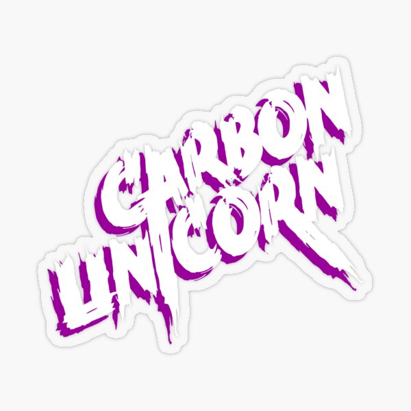 Carbon Unicorn logo Transparent Sticker