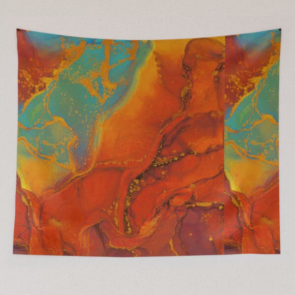 Item preview, Orange and Teal Abstract Art designed and sold by ELDigitals.