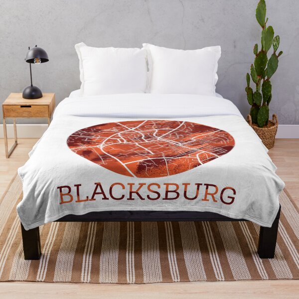 Item preview, Blacksburg Map Maroon & Orange designed and sold by polliadesign.