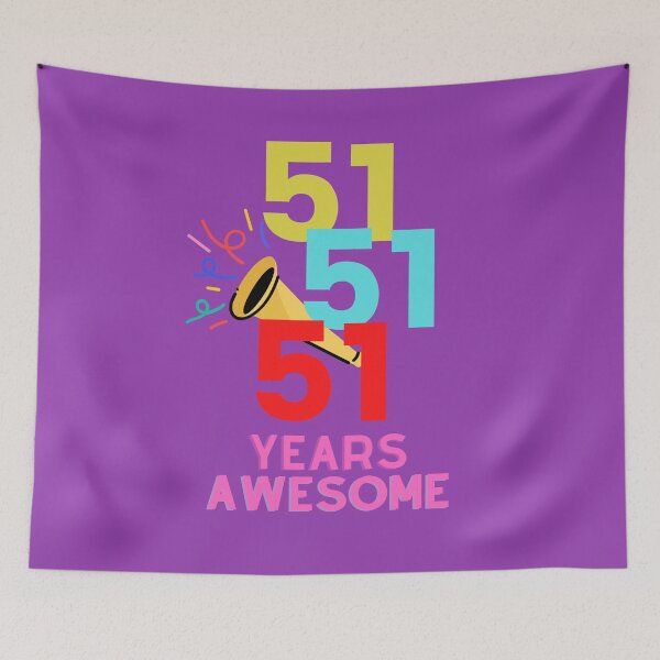 Item preview, 51 YEARS AWESOME  designed and sold by starfishstuff.