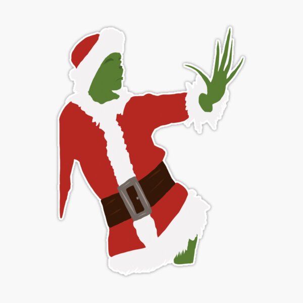 Grinch Xmas Sticker for Sale by PinkRhino24