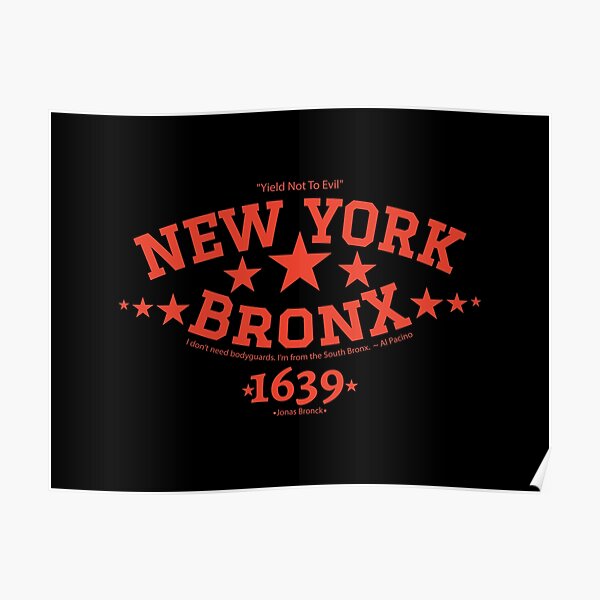 "New York Bronx, New York Bronx lettering, Bronx logo" Poster for Sale