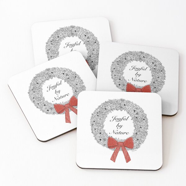 Item preview, Joyful by Nature Holiday Wreath - Christmas Wreath - black, white, & red designed and sold by EcoElsa.