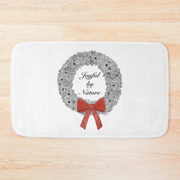 Item preview, Joyful by Nature Holiday Wreath - Christmas Wreath - black, white, & red designed and sold by EcoElsa.