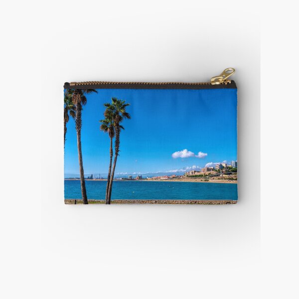 Item preview, Tarragona Spain Palm Trees and Port with Blue Mediterranean Sea designed and sold by acceleratorhams.