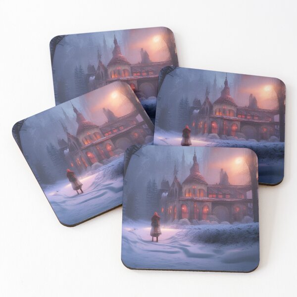 Item preview, Enchanted Little Town - Winter - Fantasy Illustration designed and sold by Bootyfreeze.