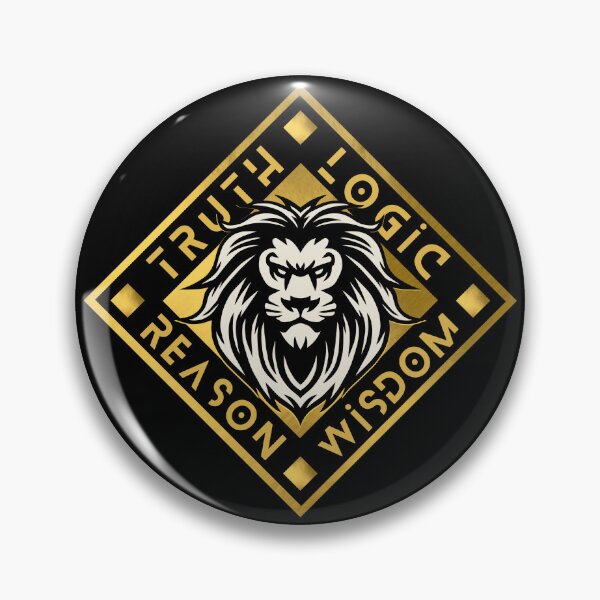 Item preview, King Lion Truth Logic Wisdom Reason Gold Black designed and sold by Yiorgos Designs.