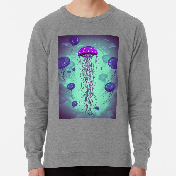 Underwater world of a cyberpunk world Lightweight Sweatshirt