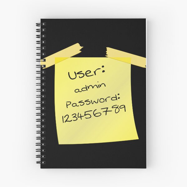 Item preview, Cyber Security - Hacker - Yellow Post IT - User name and Password designed and sold by clubtee.