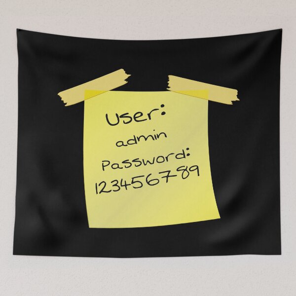 Item preview, Cyber Security - Hacker - Yellow  Post IT - User name and Password designed and sold by clubtee.