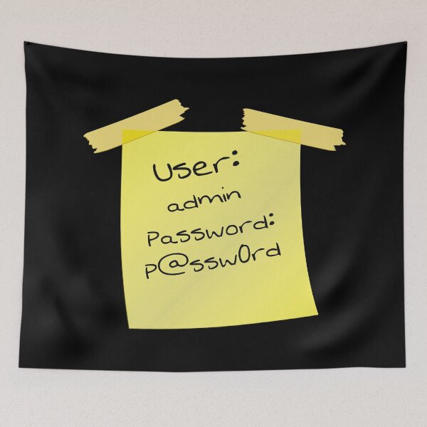 Item preview, Cyber Security - Hacker - Yellow  Post IT - User name and Password 3 designed and sold by clubtee.