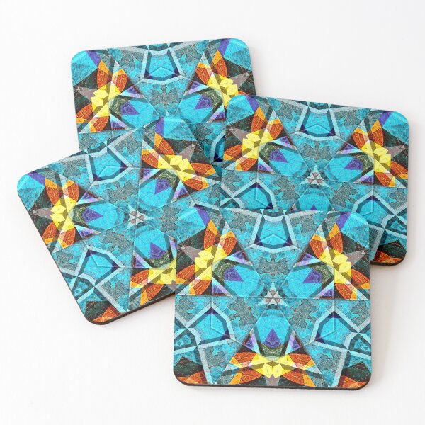 Item preview, POWERFUL LUMINOUS RADIAL COSMIC LABYRINTH PATCHWORK -  SPIRITUAL AWAKENING CUBIC GEOMETRIC ART PATTERN IN DEEP* designed and sold by Ralek.