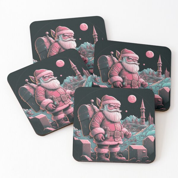 Item preview, Vintage pink santa claus - Retro Pink Santa Claus - Christmas designed and sold by ZAKAABDE2020.