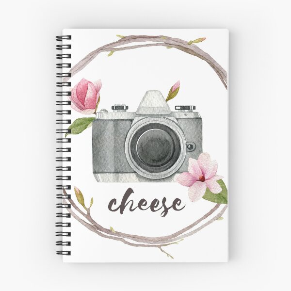 Item preview, Cámara vintage Cheese.Watercolor con flores de magnolia. designed and sold by Mesori.