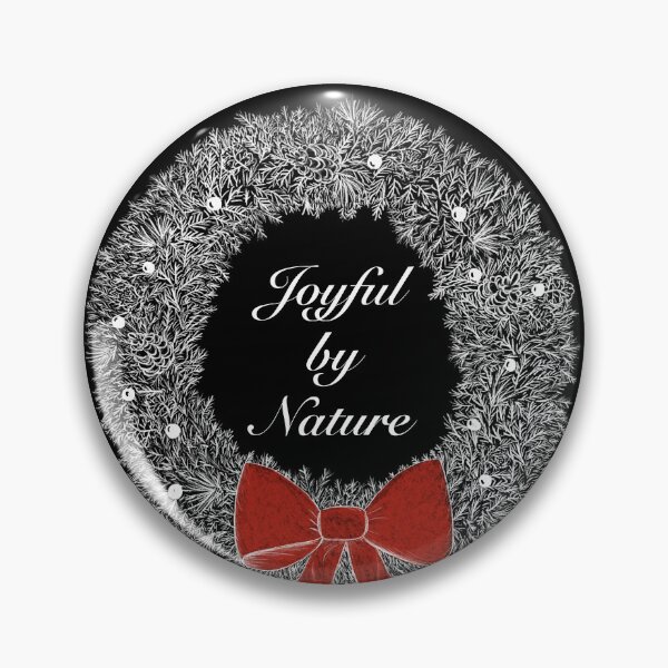 Item preview, Joyful by Nature Holiday Wreath - Christmas Wreath - white, black, & red designed and sold by EcoElsa.