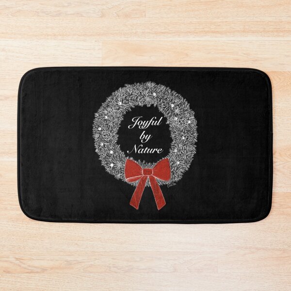 Item preview, Joyful by Nature Holiday Wreath - Christmas Wreath - white, black, & red designed and sold by EcoElsa.