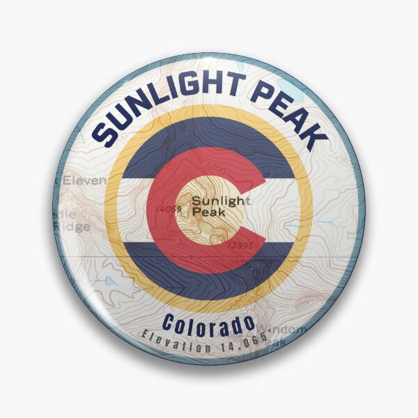 Artikelvorschau, Blaue Grenze der Colorado-Gebirgskarte - Sunlight Peak entworfen und verkauft von Willz Designz.