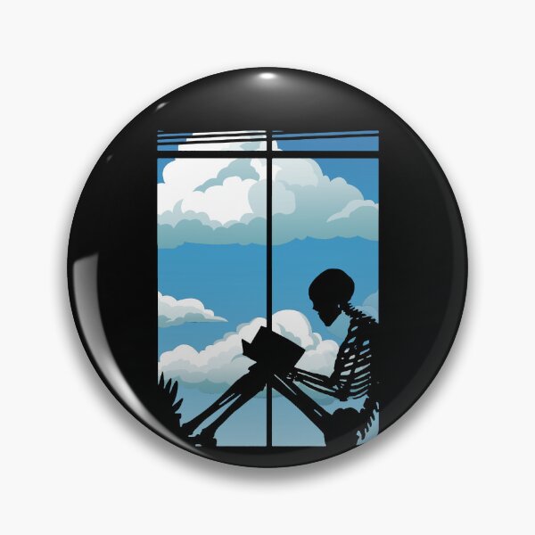 Item preview, Skeleton reading a book designed and sold by Goodthings99.