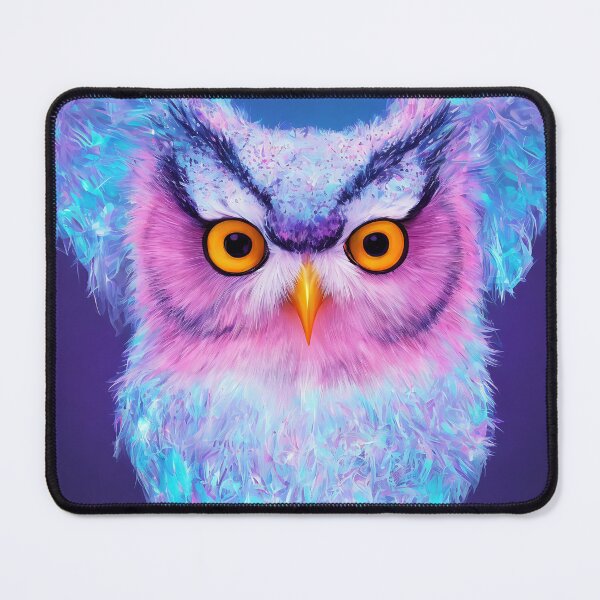 Item preview, product render poster vivid colors divine proportion owl, ice and snow, glowing fog intricate, elegant, highly detailed, digital painting, concept art, smooth, sharp focus, illustration designed and sold by DrawItOnce.