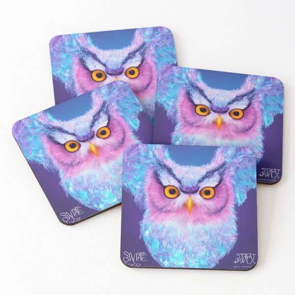 Item preview, product render poster vivid colors divine proportion owl, ice and snow, glowing fog intricate, elegant, highly detailed, digital painting, concept art, smooth, sharp focus, illustration designed and sold by DrawItOnce.