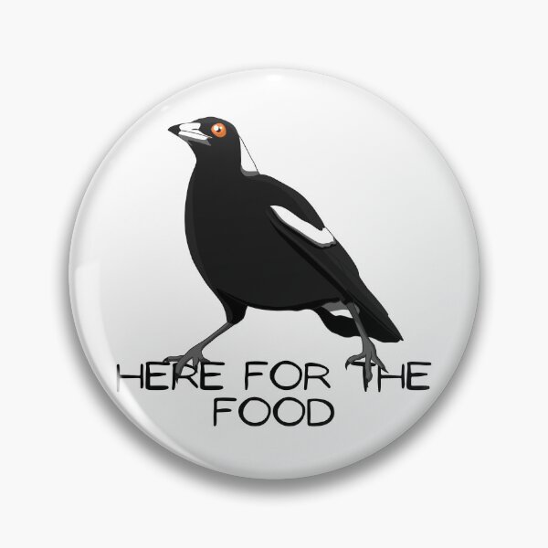 Item preview, Here for the food! Cheeky Australian magpie designed and sold by aussiemaggieluv.