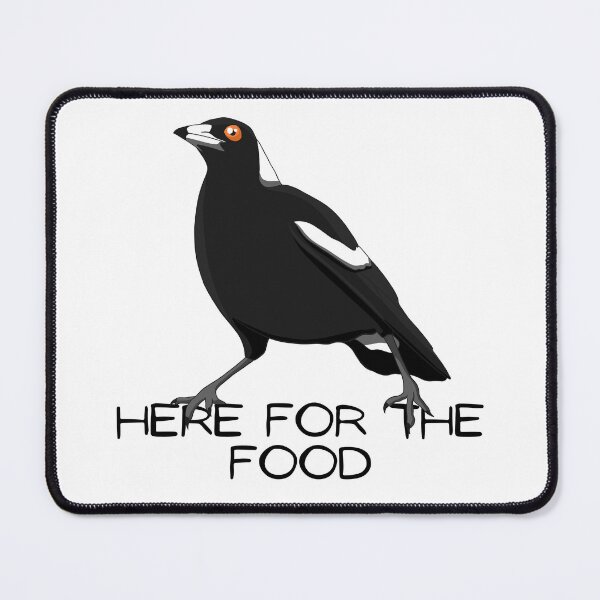 Item preview, Here for the food! Cheeky Australian magpie designed and sold by aussiemaggieluv.