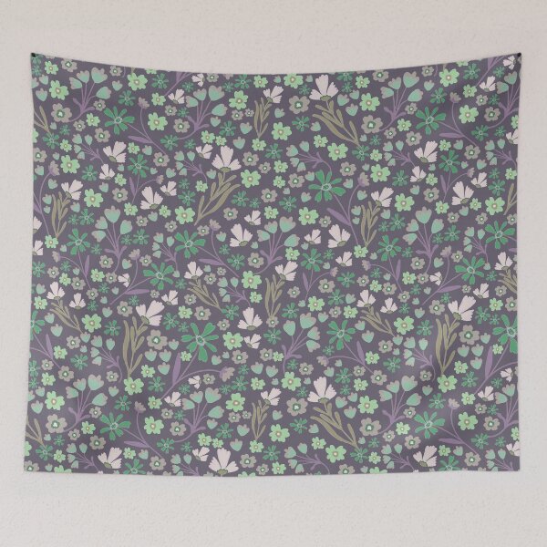 Item preview, Folk Floral - Dark Purple designed and sold by KBurnsArt.
