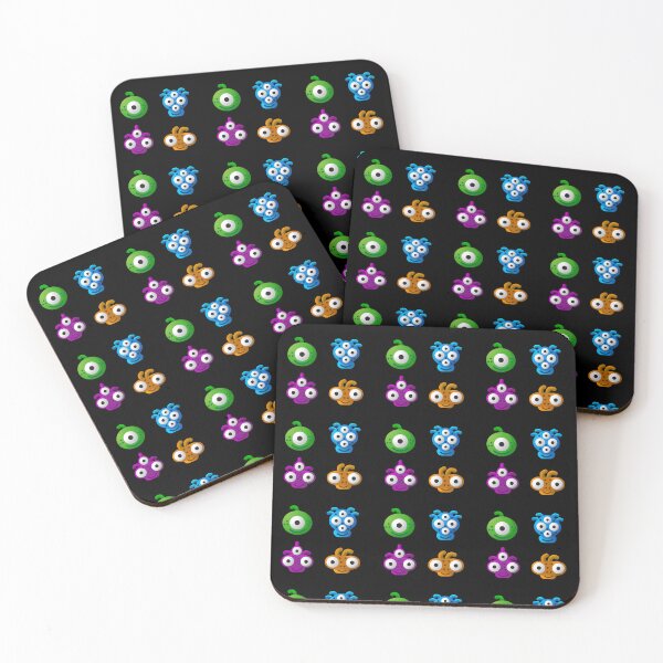 Item preview, Aliens with Eyes Pack | Funny Characters Pattern | Black designed and sold by Teenker.