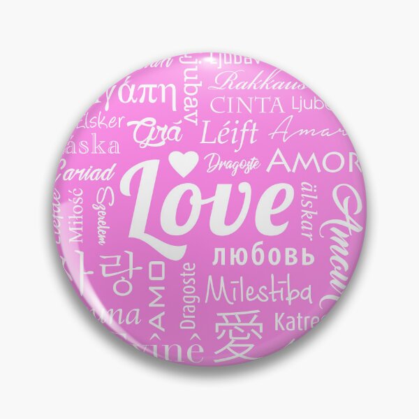 Item preview, Palabra amor escrita en varios idiomas con fondo rosa designed and sold by TUNARTE.