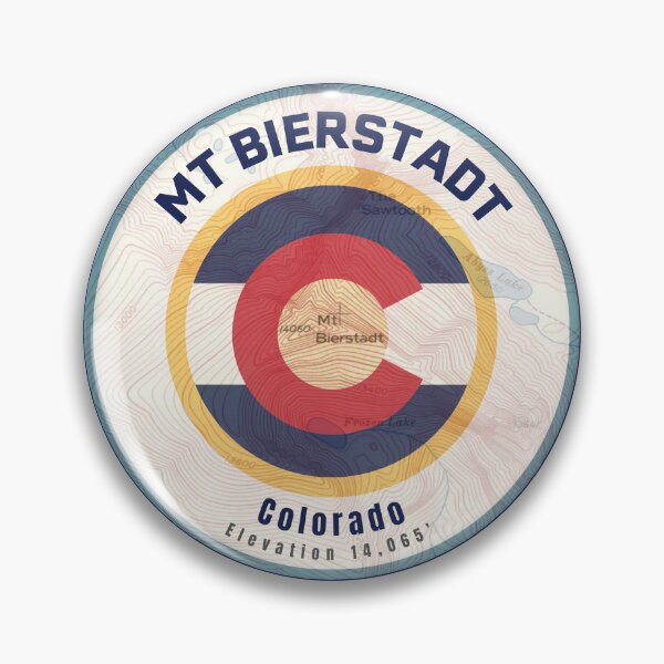 Artikelvorschau, Colorado-Bergkarte, blaue Grenze – Mt. Bierstadt entworfen und verkauft von Willz Designz.