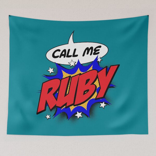 Item preview, Personalised Call Me Ruby Pop Art Comic Design designed and sold by CandOCreative.