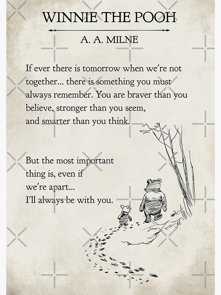 Winnie the Pooh book page - if ever a tomorrow…braver than