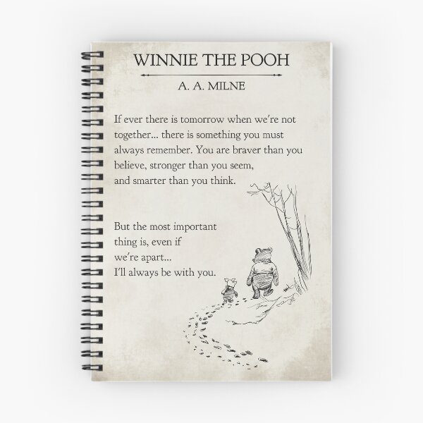 Item preview, Winnie the Pooh book page - if ever a tomorrow…braver than you believe  designed and sold by Inktown.