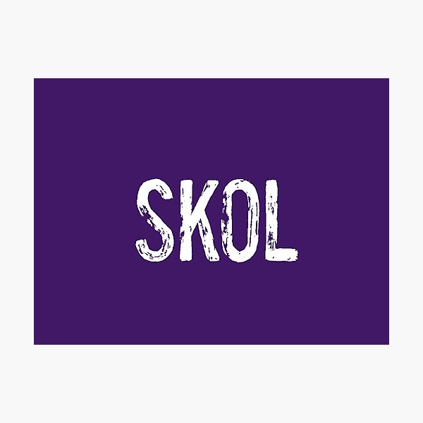 VIKINGS FIGHT SONG WITH SKOL VIKINGS TEXT AND HEAD (PURPLE