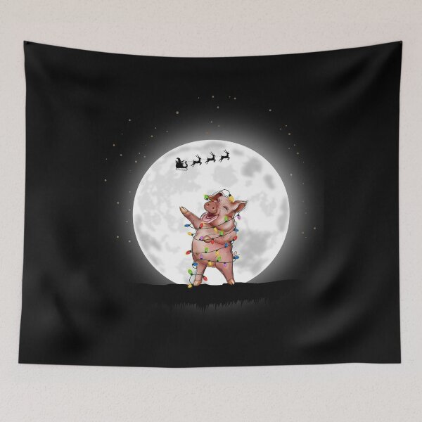 Item preview, Pig Christmas Light santa farmer Christmas designed and sold by Ibu83.