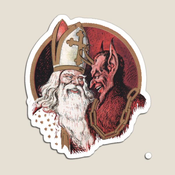 St. Nicholas and Krampus Magnet