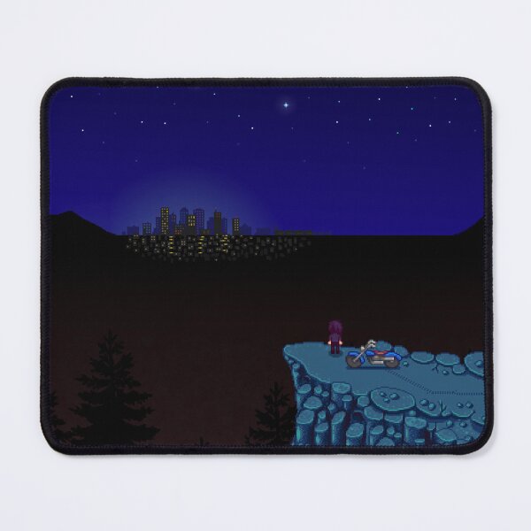 Item preview, Stardew Valley Sebastian over looking the city designed and sold by aiya-pixels.