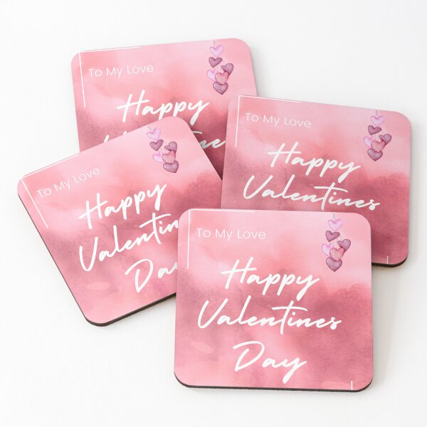 Item preview, Put on Love - Valentines Day Pink Watercolour Hearts   designed and sold by Ceramic Scripture.