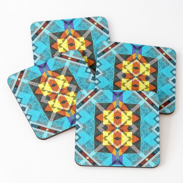 Item preview, POWERFUL LUMINOUS RADIAL COSMIC LABYRINTH PATCHWORK -  SPIRITUAL AWAKENING CUBIC GEOMETRIC ART PATTERN IN DEEP* designed and sold by Ralek.