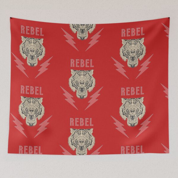 Item preview, Rebel tiger head and lightening bolt design designed and sold by AliceAllTheTime.