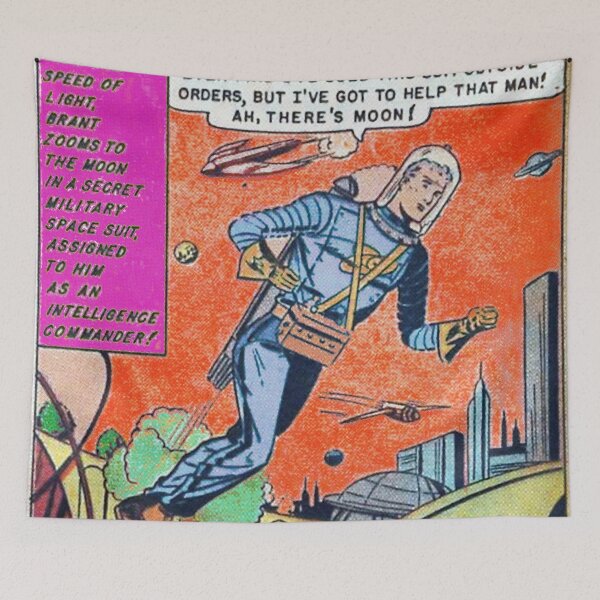 Item preview, Comic book scene | space age retrofuturism designed and sold by spinolator.