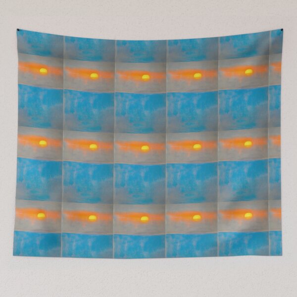Item preview, CONTEMPORARY BLUE AND GREY ABSTRACT SUNSET designed and sold by sailorsam1805.