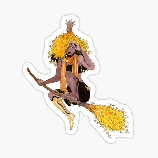 Forsythia Witch Sticker
