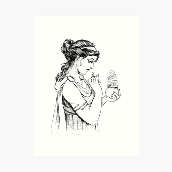 Medea preparing poison Art Print