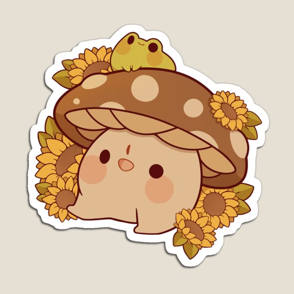 Item preview, Cute mushroom and froggie sunflowers designed and sold by Rihnlin.