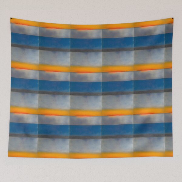 Item preview, CONTEMPORARY BLUE, PINK,ORANGE AND GREY ABSTRACT SUNRISE designed and sold by sailorsam1805.