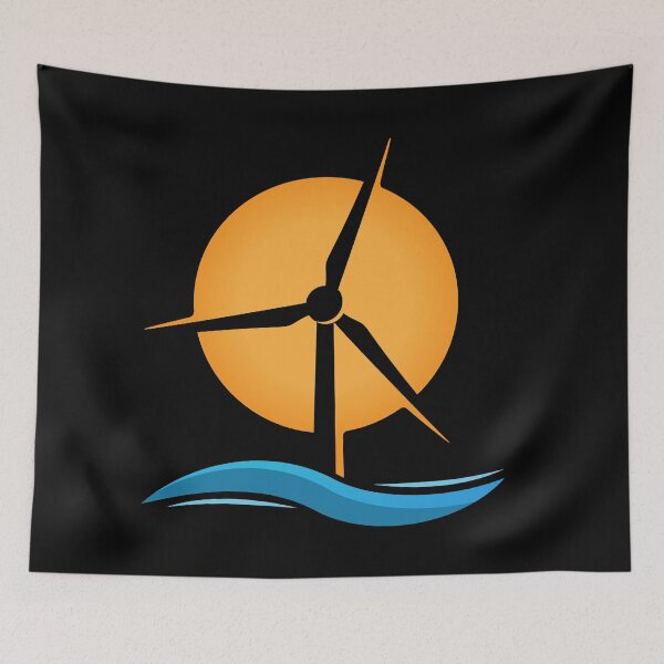 Item preview, Clean Energy | Wind Solar Waves Power | Black designed and sold by Teenker.