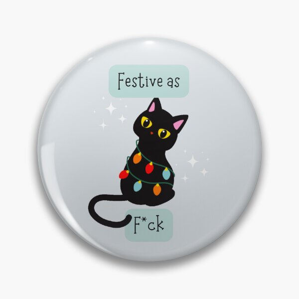 Item preview, Festive as F*ck  - Festive AF Cat designed and sold by mydoodlesateme.