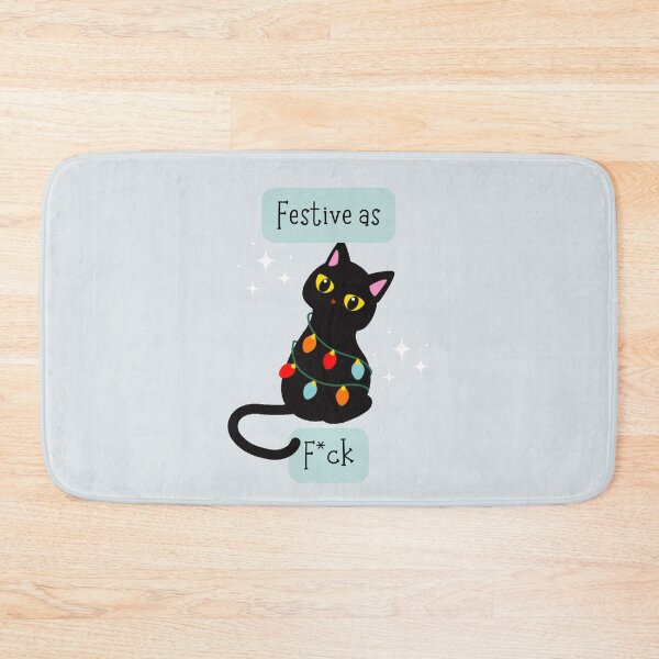 Item preview, Festive as F*ck  - Festive AF Cat designed and sold by mydoodlesateme.