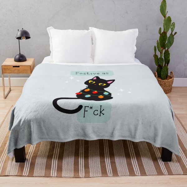 Item preview, Festive as F*ck  - Festive AF Cat designed and sold by mydoodlesateme.